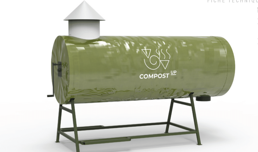 COMPOSTUP-Abriplus-Composteur mecanique rotatif-3D