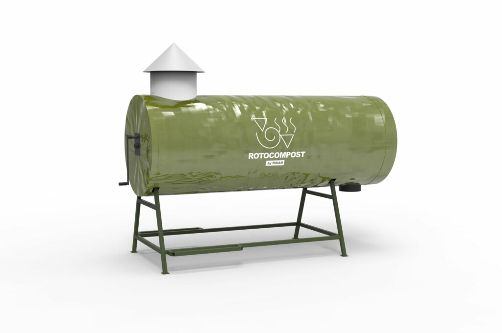 ROTOCOMPOST- composteur biodechets pro rotatif mécanique Abriplus